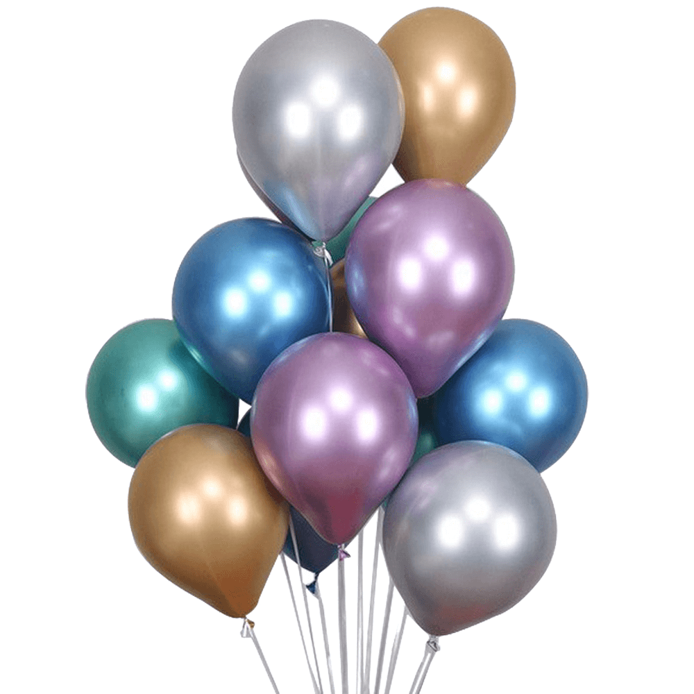 Gonfiabile Helium Latex Chrome Metallic Color 12 pollici 3.2g Decorazione per feste Palloncini cromati
